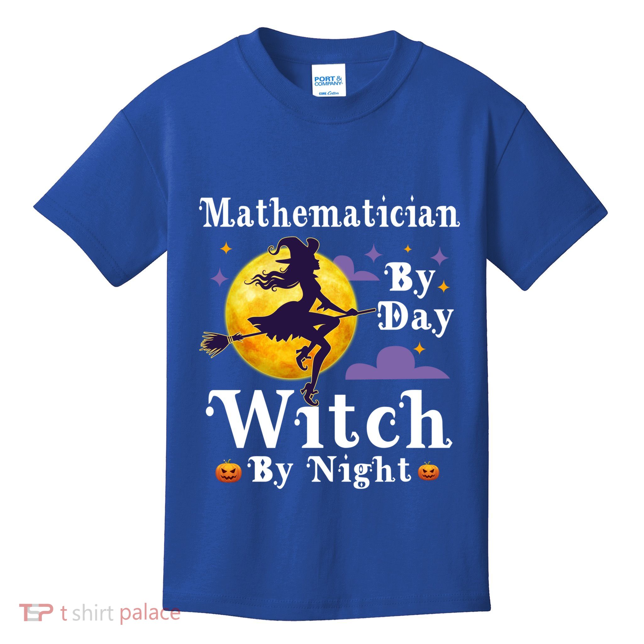Mathematician By Day Witch By Night Math Halloween Costume Gift Kids T-Shirt