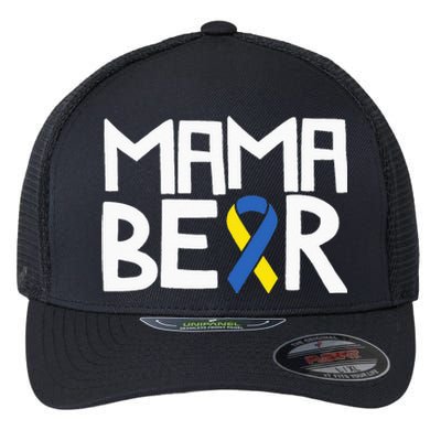 Mama Bear Down Syndrome Awareness Mom T21 Trisomy Flexfit Unipanel Trucker Cap