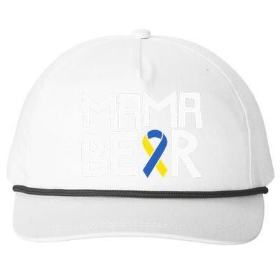 Mama Bear Down Syndrome Awareness Mom T21 Trisomy Snapback Five-Panel Rope Hat