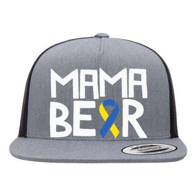 Mama Bear Down Syndrome Awareness Mom T21 Trisomy Flat Bill Trucker Hat