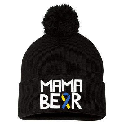 Mama Bear Down Syndrome Awareness Mom T21 Trisomy Pom Pom 12in Knit Beanie