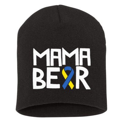 Mama Bear Down Syndrome Awareness Mom T21 Trisomy Short Acrylic Beanie