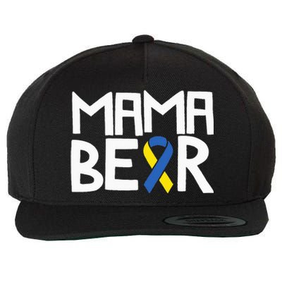 Mama Bear Down Syndrome Awareness Mom T21 Trisomy Wool Snapback Cap