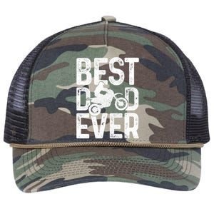 Motocross Best Dad Ever FatherS Day Dirt Bike Mx Biker Gft Gift Retro Rope Trucker Hat Cap