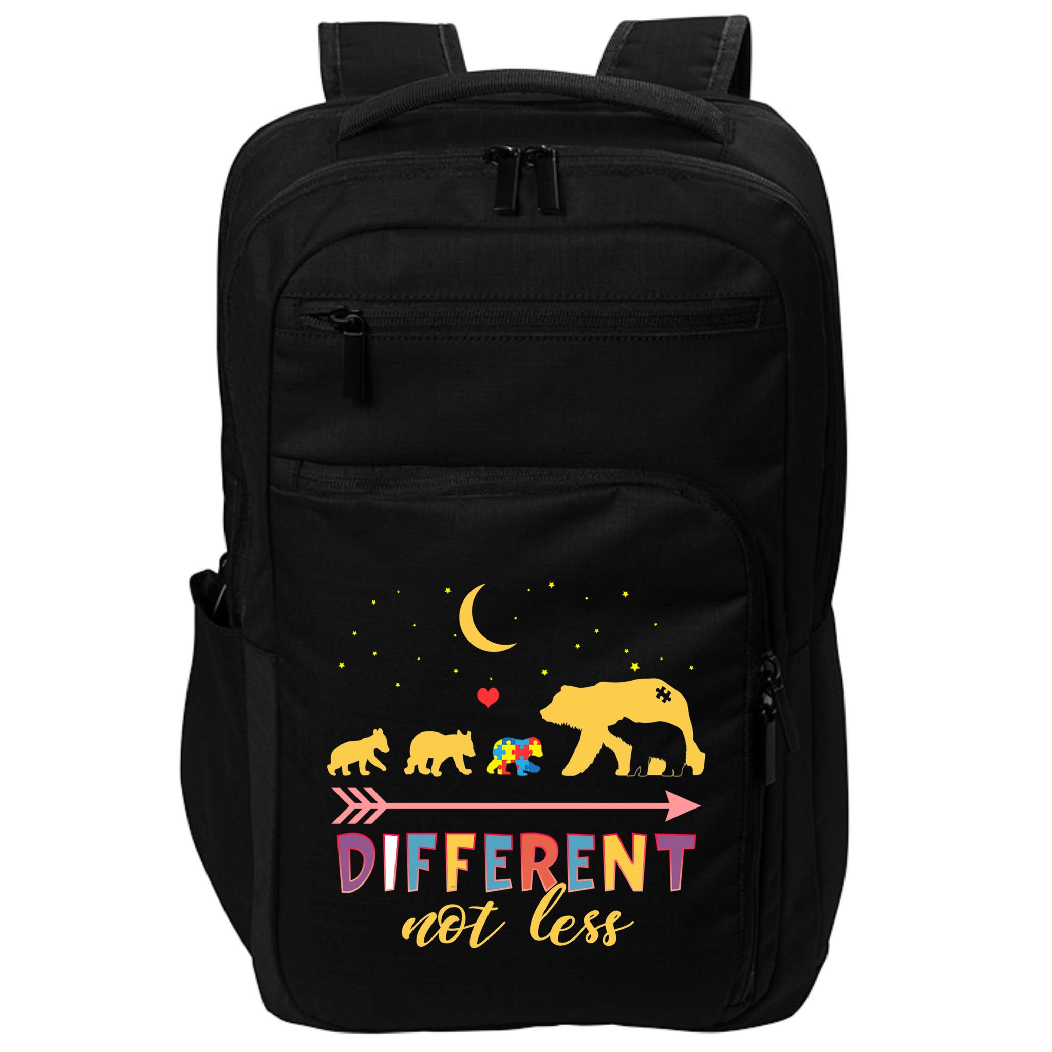 Mama Bear Different Not Less Autism Awareness Impact Tech Backpack