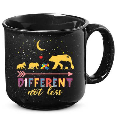 Mama Bear Different Not Less Autism Awareness 15oz Campfire Ceramic Mug