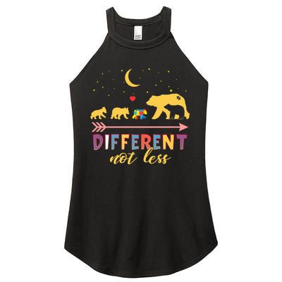 Mama Bear Different Not Less Autism Awareness Women's Perfect Tri Rocker Tank