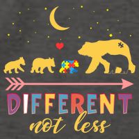 Mama Bear Different Not Less Autism Awareness Vector Backpack