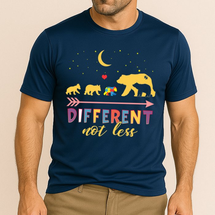Mama Bear Different Not Less Autism Awareness Performance Shirt