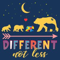 Mama Bear Different Not Less Autism Awareness Performance Shirt