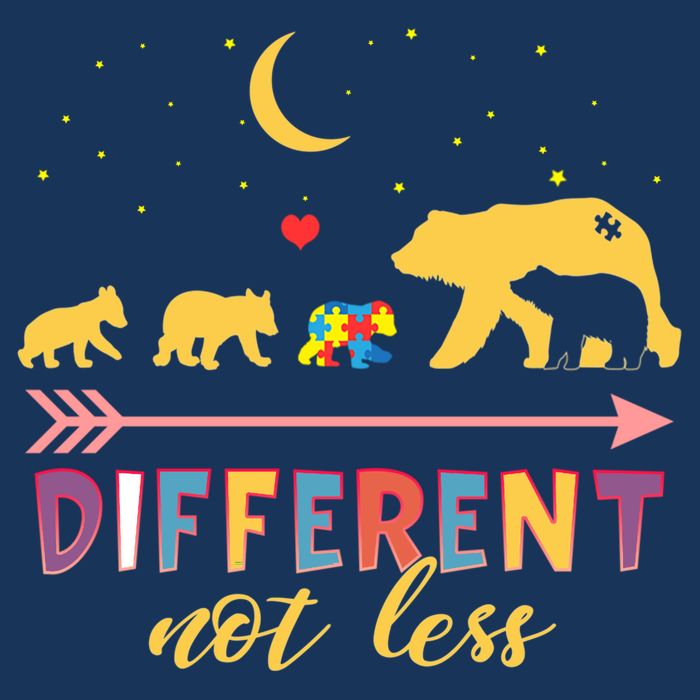 Mama Bear Different Not Less Autism Awareness Performance Shirt
