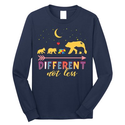 Mama Bear Different Not Less Autism Awareness Long Sleeve Shirt