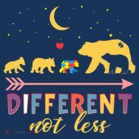 Mama Bear Different Not Less Autism Awareness Sweatshirt