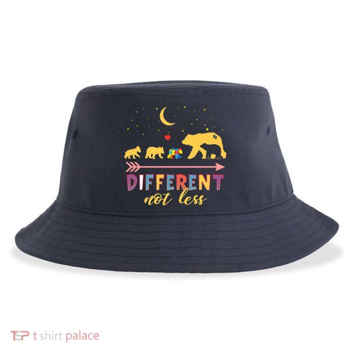 Mama Bear Different Not Less Autism Awareness Sustainable Bucket Hat