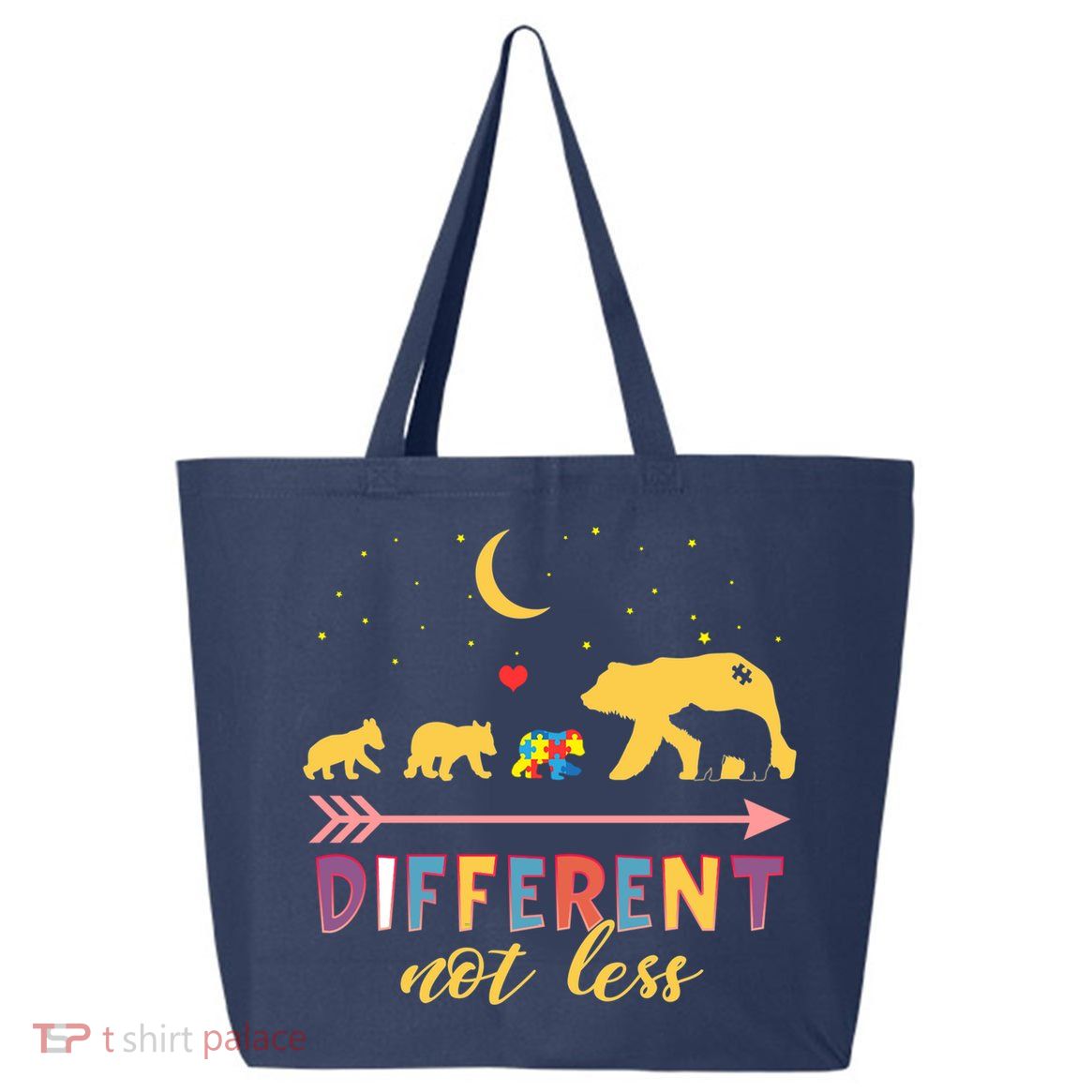Mama Bear Different Not Less Autism Awareness 25L Jumbo Tote