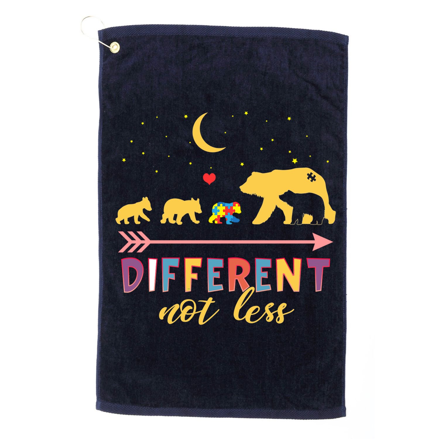 Mama Bear Different Not Less Autism Awareness Golf Towel