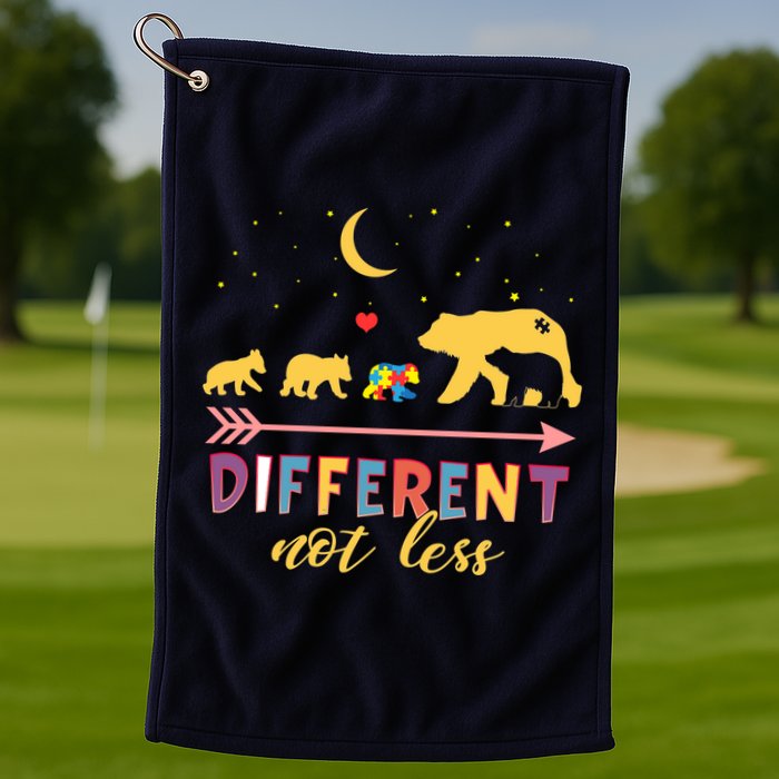 Mama Bear Different Not Less Autism Awareness Golf Towel