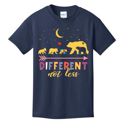 Mama Bear Different Not Less Autism Awareness Kids T-Shirt