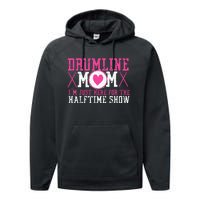 Marching Band Drum Corps Drumline Mom Here For Halftime Show Performance Fleece Hoodie