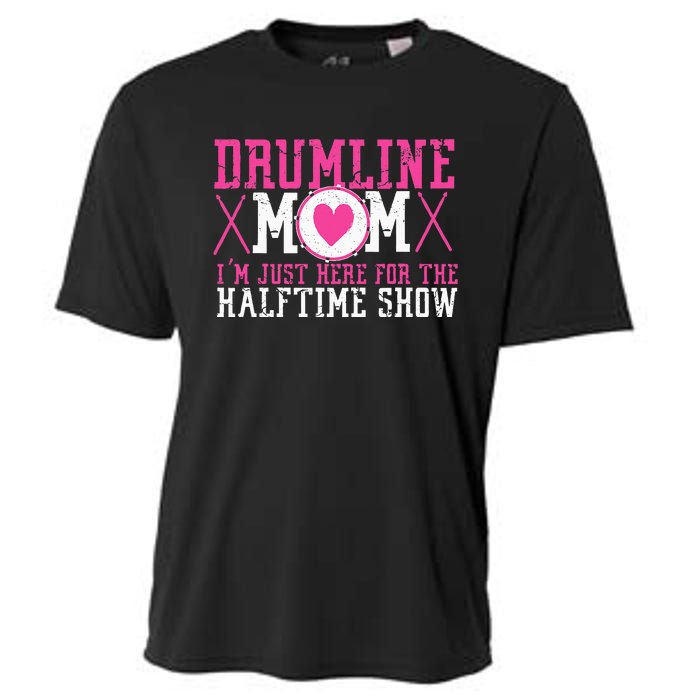 Marching Band Drum Corps Drumline Mom Here For Halftime Show Cooling Performance Crew T-Shirt