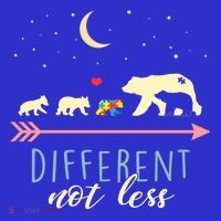  Mama Bear Different Not Less Cute Gift Autism Awareness  Sweatshirt