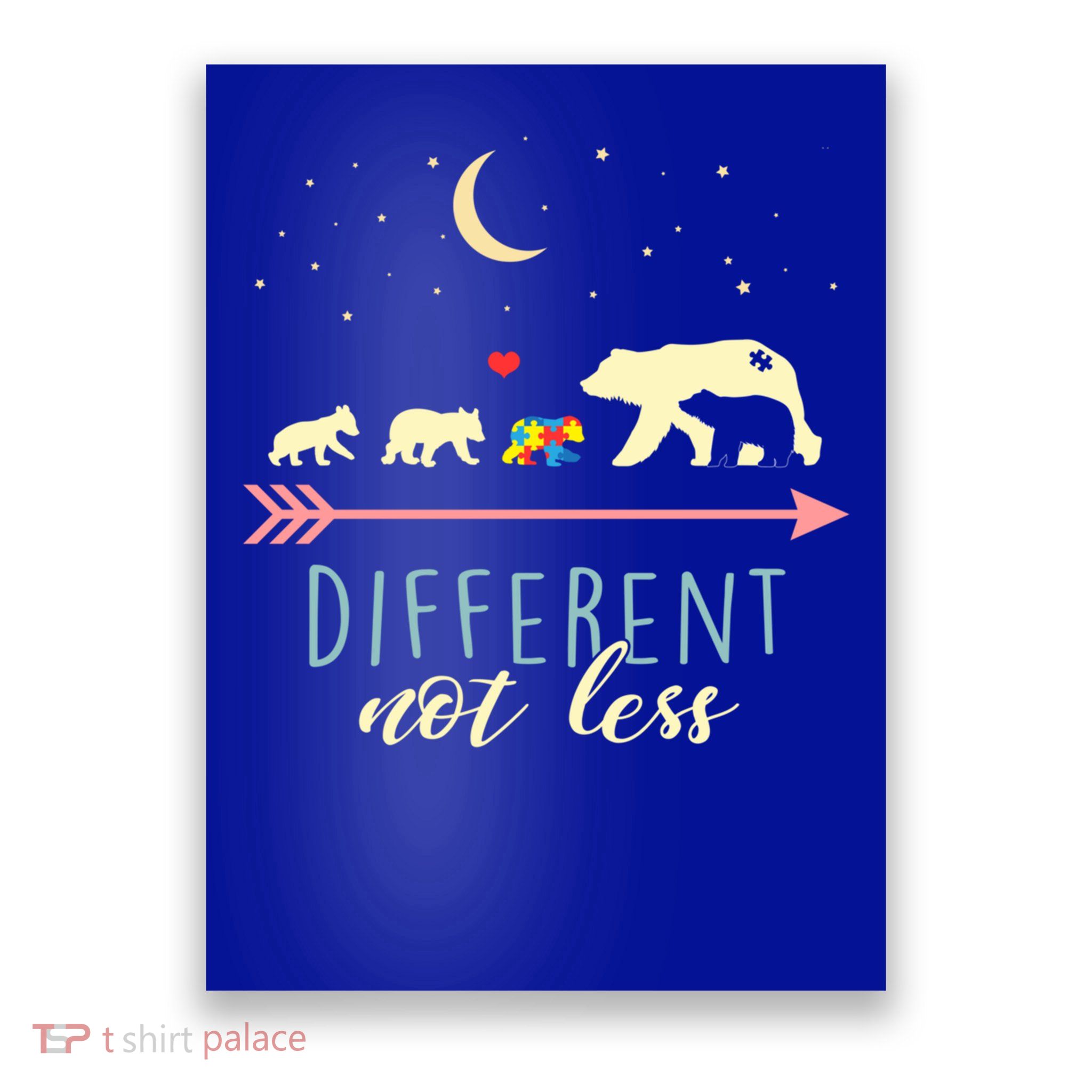  Mama Bear Different Not Less Cute Gift Autism Awareness  Poster