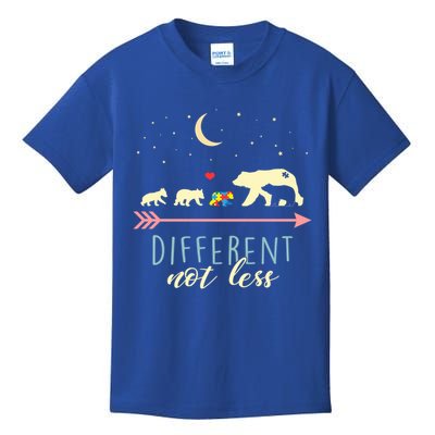  Mama Bear Different Not Less Cute Gift Autism Awareness  Kids T-Shirt
