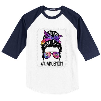 Messy Bun Dance Mom Life Ballet Dancing Mother's Day Baseball Sleeve Shirt