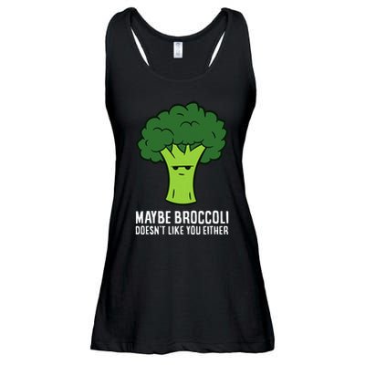 Maybe Broccoli DoesnT Like You Either Vegetable Brokkoli Ladies Essential Flowy Tank