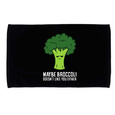 Maybe Broccoli DoesnT Like You Either Vegetable Brokkoli Microfiber Hand Towel