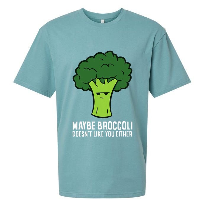 Maybe Broccoli DoesnT Like You Either Vegetable Brokkoli Sueded Cloud Jersey T-Shirt