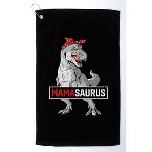 Mamasaurus Birthday Dinosaur Mommy Family Matching Platinum Collection Golf Towel