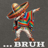 Mexican Boy Dabbing Bruh Poncho Cinco De Mayo Cotton Canvas Backpack