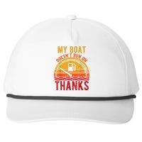 My Boat Doesnt Run On Thanks Snapback Five-Panel Rope Hat