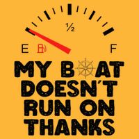 My Boat Doesn't Run On Thanks Funny Quote For Boat Owners Pom Pom 12in Knit Beanie