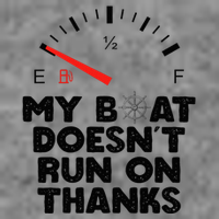 My Boat Doesn't Run On Thanks Funny Quote For Boat Owners Hooded Wearable Blanket