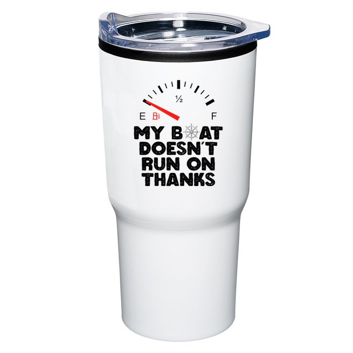 My Boat Doesn't Run On Thanks Funny Quote For Boat Owners Tumbler