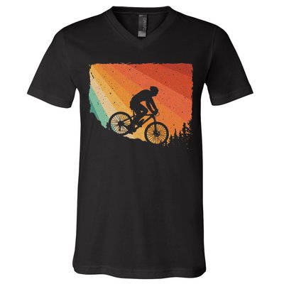Mountain Biking Design Mountain Bike V-Neck T-Shirt