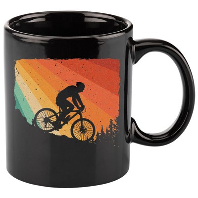 Mountain Biking Design Mountain Bike 11oz C Handle Ceramic Mug