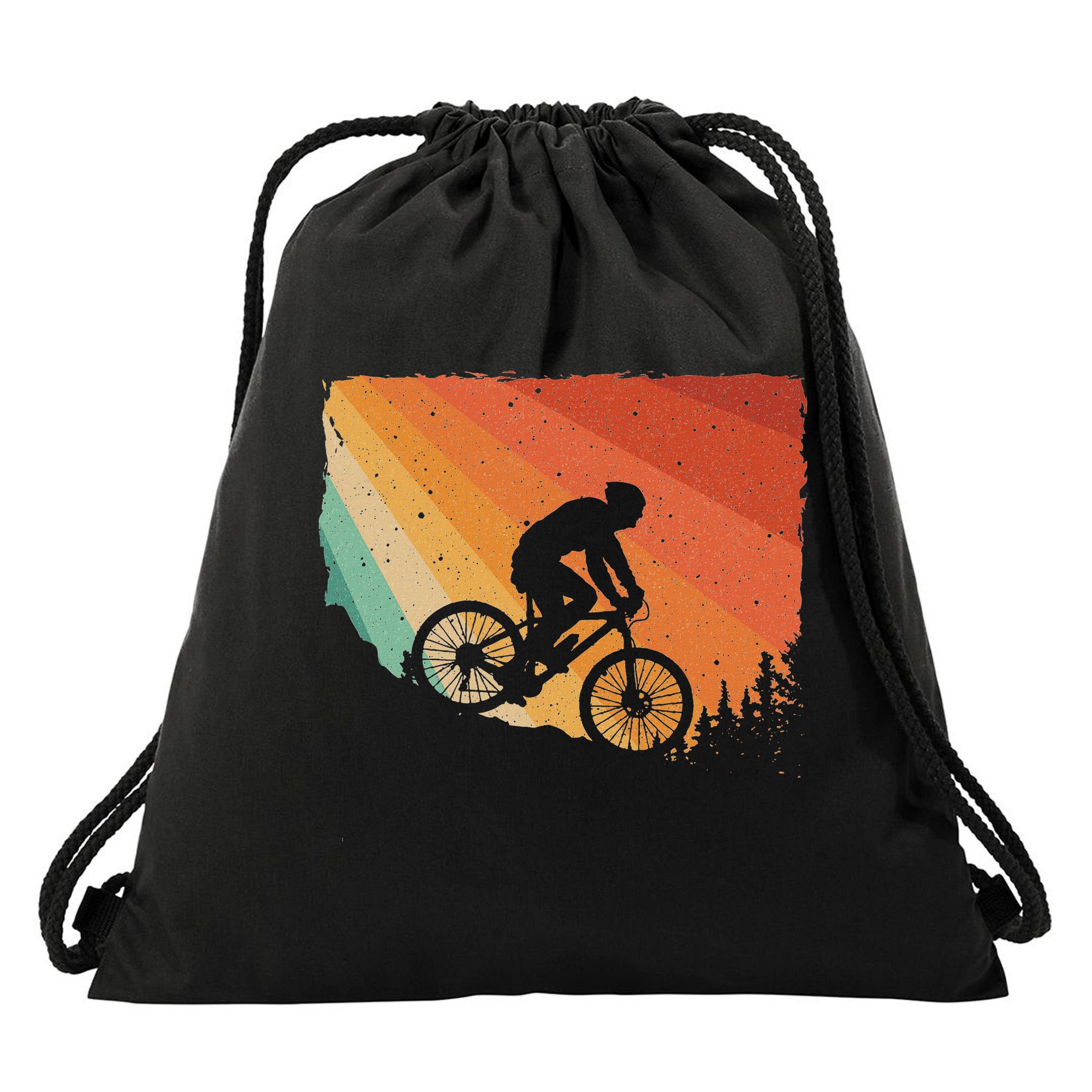 Mountain Biking Design Mountain Bike Drawstring Bag