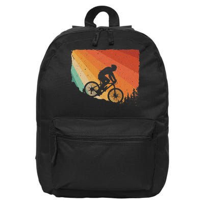 Mountain Biking Design Mountain Bike 16 in Basic Backpack