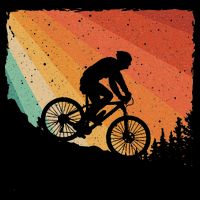 Mountain Biking Design Mountain Bike 16 in Basic Backpack