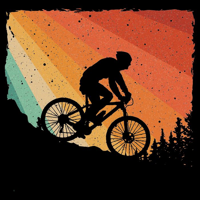 Mountain Biking Design Mountain Bike 16 in Basic Backpack