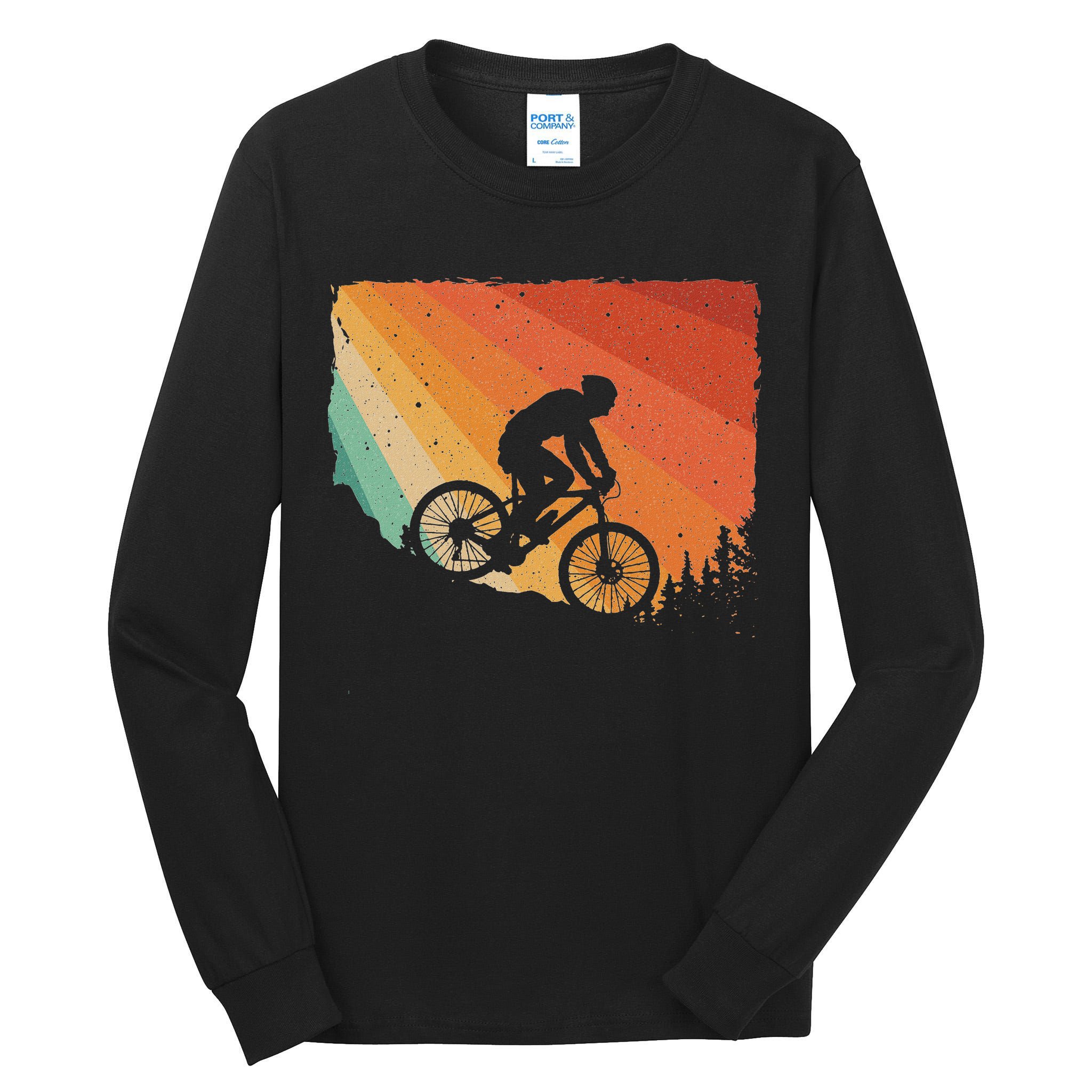 Mountain Biking Design Mountain Bike Tall Long Sleeve T-Shirt