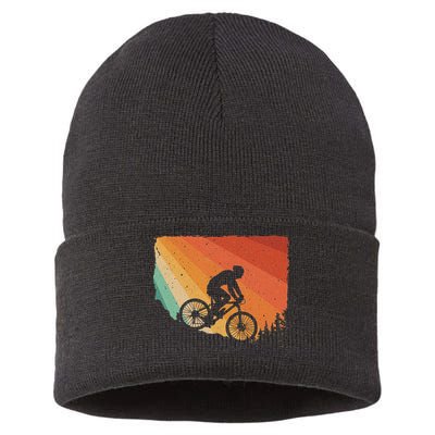 Mountain Biking Design Mountain Bike Sustainable Knit Beanie