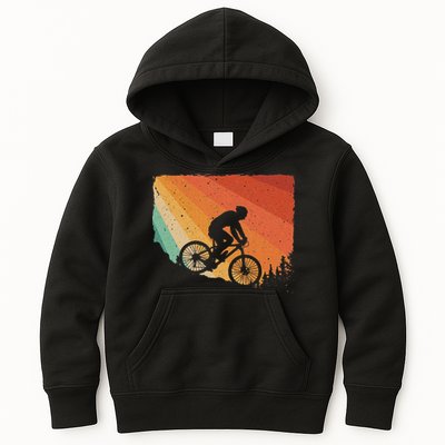 Mountain Biking Design Mountain Bike Kids Hoodie
