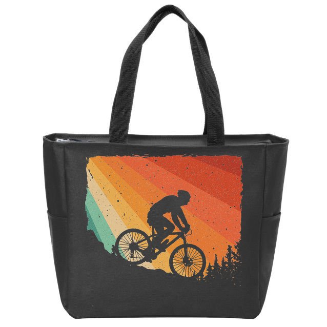 Mountain Biking Design Mountain Bike Zip Tote Bag
