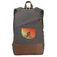 Mountain Biking Design Mountain Bike Cotton Canvas Backpack