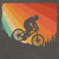 Mountain Biking Design Mountain Bike Cotton Canvas Backpack