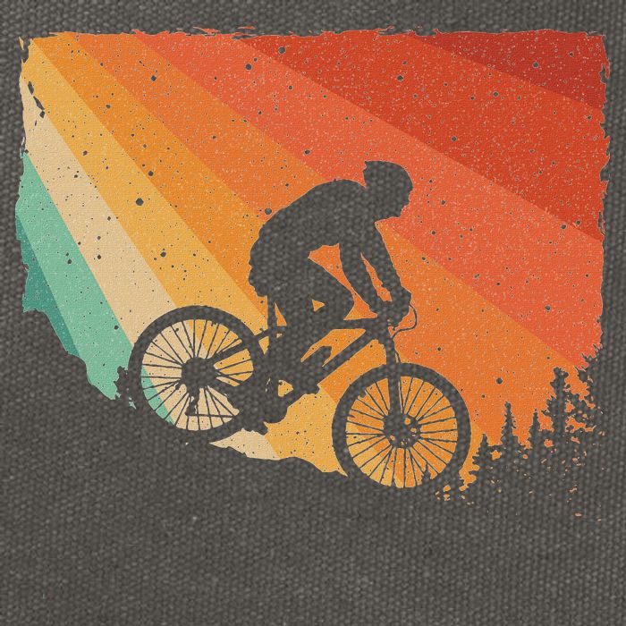 Mountain Biking Design Mountain Bike Cotton Canvas Backpack
